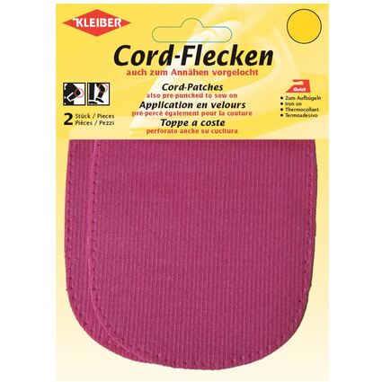 KLEIBER Cord-Flecken, 135 x 100 mm, pink