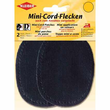 KLEIBER Mini-Cord-Flecken, 110 x 85 mm, blau