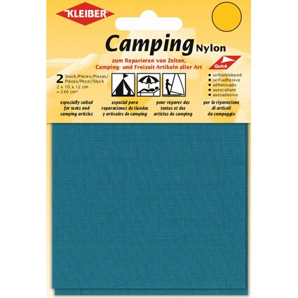 KLEIBER Camping-Flicken, Nylon, selbstklebend, azur