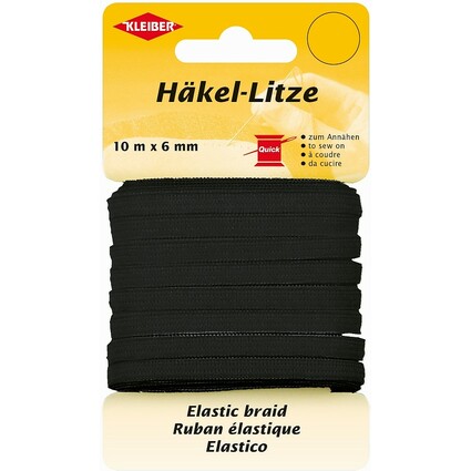 KLEIBER Hkel-Litze, 6 mm x 10 m, schwarz