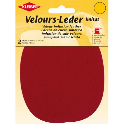 KLEIBER Velour-Leder-Imitat, 100 x 130 mm, rot