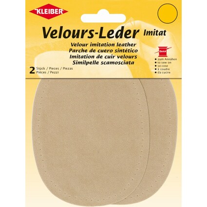 KLEIBER Velour-Leder-Imitat, 100 x 130 mm, sand