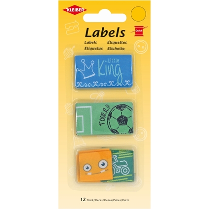 KLEIBER Stoff-Labels "Jungen", 25 x 25 mm