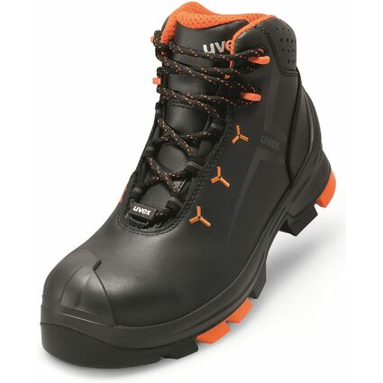 uvex 2 Schnrstiefel S3 SRC, Gr. 43, schwarz/orange